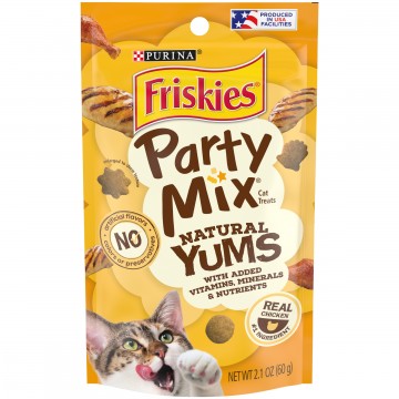 Friskies Party Mix Natural Yums Chicken 60g (3 Packs)